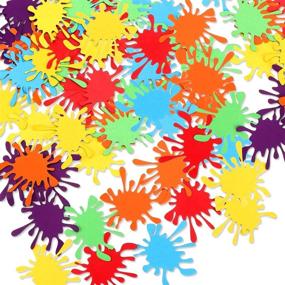 img 3 attached to 50Pcs Paint Splatter Confetti Decorations