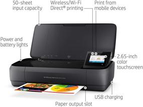 img 3 attached to 🖨️ HP OfficeJet 250 Portable All-in-One Printer with Wireless &amp; Mobile Printing, Alexa Compatible (CZ992A), Black, Normal