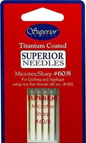 img 2 attached to High-Quality Superior Threads - Titanium Coated Microtex Sharp Needles, Size 60/8 - Ideal for Quilting, Applique, and Sewing Projects - Pack of 5