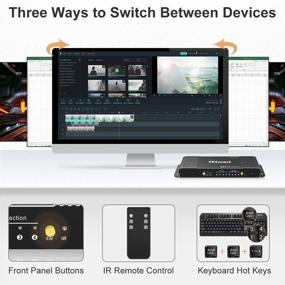 img 3 attached to 🔁 TESmart HDMI KVM Switcher - 4K @ 60Hz UHD Support with USB 2.0 - 2 KVM Cables Included
