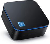 💻 windows 10 pro mini pc: micro computer with intel celeron j3455 processor (up to 2.3 ghz), 4gb ram, 64gb rom - ideal for business travel, htpc. supports gigabit ethernet, dual band 2.4/5g wifi, bluetooth 4.2 logo