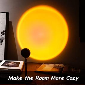 img 1 attached to 🌅 Enhance Your Space with Sunset Lamp Projection Led Light - 180 Degree Golden Hour Lamps for a Romantic Ambiance in Home Party Living Room Bedroom Decor (Sunset Red)