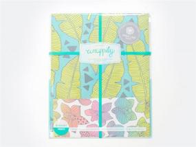 img 3 attached to 🌴 Tropical Banana Leaves/Rainbow Orchids Wrapping Paper - 3 Sheets, Double-Sided & Eco-Friendly Gift Wrap