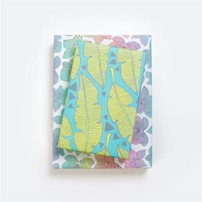 img 4 attached to 🌴 Tropical Banana Leaves/Rainbow Orchids Wrapping Paper - 3 Sheets, Double-Sided & Eco-Friendly Gift Wrap