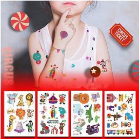 img 1 attached to 🎉 BUVE 240+ Temporary Tattoos for Kids - Design Kid Party Favors Face Tattoos Pirate Shark Mermaids Spaceships Summer Tropical Body Sticker for Boys Girls - 20 Sheets