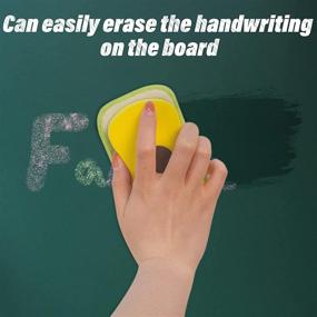 img 1 attached to Microfiber Chalkboard Eraser Kit - Washable & Reusable Cleaning Tool for Chalk, Markers, and Dusters in Home, Classroom, and Office - Includes 2 Microfiber Cloths WP03