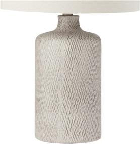 img 3 attached to 💡 Modern Ceramic Table Lamp by Signature Design Ashley - 25" Height, Natural Stone Finish