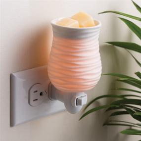 img 1 attached to 🕯️ Pluggable Fragrance Warmer by CANDLE WARMERS ETC - Decorative Plug-in for Warming Scented Candle Wax Melts, Tarts, and Fragrance Oils in White Porcelain Harmony