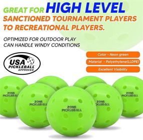 img 1 attached to 🎾 Zone PB Neon Green Outdoor Pickleballs: USAPA Approved, 40 Holes, Durable (6 Pack)