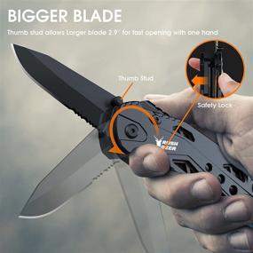 img 2 attached to 🔧 RushDeer 16 in 1 Multitool Pocket Knife – Pliers, Bottle Opener, Fire Starter, Screwdriver, and More – Perfect Christmas Gift or Stocking Stuffer for Men, Women – Ideal for Camping, Work, Survival, and Outdoor Activities