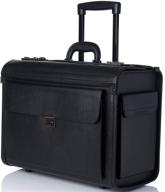 🎒 alpine swiss rolling 17" laptop briefcase on wheels - convenient attache lawyers case in legal size logo