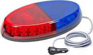 wolo (3815m-br) beyond emergency warning mini light bar - blue and red lens logo