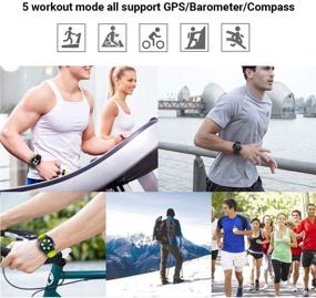 img 1 attached to 🏃 Multisport GPS Running Smart Watch Fitness Tracker with Blood Pressure, Heart Rate, Sleep Monitoring for Men & Women. Full Touch Screen, Waterproof, compatible with Android & iOS phones