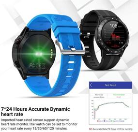 img 2 attached to 🏃 Multisport GPS Running Smart Watch Fitness Tracker with Blood Pressure, Heart Rate, Sleep Monitoring for Men & Women. Full Touch Screen, Waterproof, compatible with Android & iOS phones