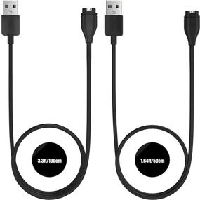 img 4 attached to TUSITA Charger Cable - Compatible with Garmin Fenix 5 5S 5X 6 6S 6X Plus Pro Sapphire, Forerunner 935 945 45 45S 245 Music 745, Approach S10 S40 S60 G12 S12 S42, Vívoactive 3 4 4S, Instinct, Venu Sq - Premium [2-Pack]