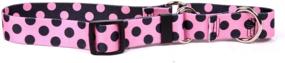 img 1 attached to 🐶 SEO-Optimized: Yellow Dog Design Blue and Brown Polka Dot Martingale Dog Collar - Perfect Fit