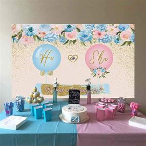 img 3 attached to Funnytree Blue And Pink Gender Reveal Party Backdrop He Or She What Will Baby Be Pregnancy Reveal Balloon Floral Banner Decoration Supplies Favors Photography Background Photobooth Prop Gift 5X3FT