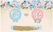 funnytree blue and pink gender reveal party backdrop he or she what will baby be pregnancy reveal balloon floral banner decoration supplies favors photography background photobooth prop gift 5x3ft logo