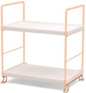 🌹 2-tier rose gold freestanding stackable organizer shelf for bathroom and kitchen logo