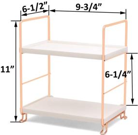 img 3 attached to 🌹 2-Tier Rose Gold Freestanding Stackable Organizer Shelf for Bathroom and Kitchen