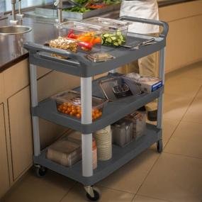 img 1 attached to 🧽 Rubbermaid Commercial FG409100GRAY Open Sided Service Solution