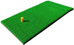 img 4 attached to 🏌️ RELILAC Golf Hitting Mat - 12“x24“ Residential Practice Grass Mat with Rubber Tee Holder - Premium Turf Mat | Ideal for Indoor &amp; Outdoor Use