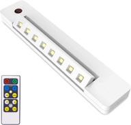 🔦 wireless dimmable under counter light with remote: biglight battery operated swivel stick on lights for closet, pantry, wardrobe - warm white, 10 inch logo