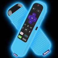 силиконовый чехол для пульта управления roku express/streaming stick, противоскользящий, ударопрочный защитный чехол для roku express (3900)/express (3910) логотип