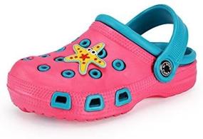 img 1 attached to 👟 Maybolury Kid's Cute Cartoon Garden Shoes: Boys Girls Slides Clogs Slippers for Summer Fun at the Beach and Pool