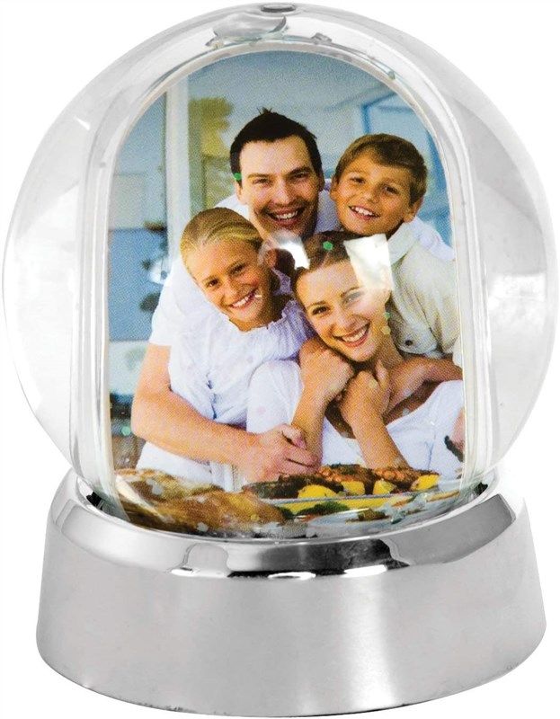 mini photo snow globe silver 로고