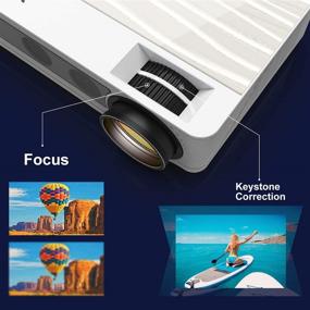 img 2 attached to 🎥 YABER Native 1080P Movie Projector: 6500 Lumens, X/Y Zoom Function, 78,000 Hours, Full HD Video Projector Compatible with iPhone, Android, PC, TV Box, PS4 for Home, Outdoor, Gaming (White)