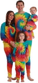 img 4 attached to 🌈 Trendy and Cozy: Just Love Family Thermal Sets in Eye-Catching Tie Dye Patterns