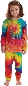 img 1 attached to 🌈 Trendy and Cozy: Just Love Family Thermal Sets in Eye-Catching Tie Dye Patterns