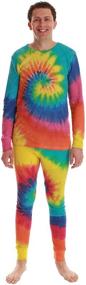 img 2 attached to 🌈 Trendy and Cozy: Just Love Family Thermal Sets in Eye-Catching Tie Dye Patterns