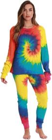 img 3 attached to 🌈 Trendy and Cozy: Just Love Family Thermal Sets in Eye-Catching Tie Dye Patterns