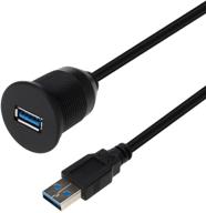 ldkcok 3.3ft/1m usb 3.0 монтажный кабель – кабель usb-удлинитель с панельным монтажем для автомобиля, лодки, мотоцикла и других видов транспорта логотип