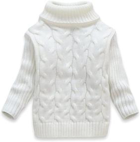 img 3 attached to 🎄 VIFUUR Christmas Boys' and Girls' Turtleneck Sweater Clothing