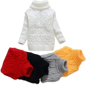 img 4 attached to 🎄 VIFUUR Christmas Boys' and Girls' Turtleneck Sweater Clothing