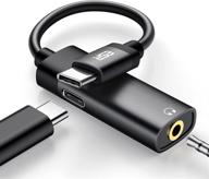 esr адаптер с usb-c pd для наушников: быстрая зарядка 2-в-1 аудиоадаптер для samsung galaxy и ipad pro. логотип