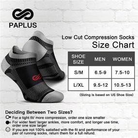 img 3 attached to PAPLUS Ankle Compression Sock: Supportive Low Cut Running Socks for Men and Women - Available in 2/4/6 Pairs