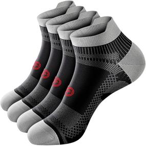 img 4 attached to PAPLUS Ankle Compression Sock: Supportive Low Cut Running Socks for Men and Women - Available in 2/4/6 Pairs