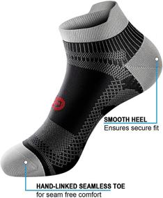 img 1 attached to PAPLUS Ankle Compression Sock: Supportive Low Cut Running Socks for Men and Women - Available in 2/4/6 Pairs