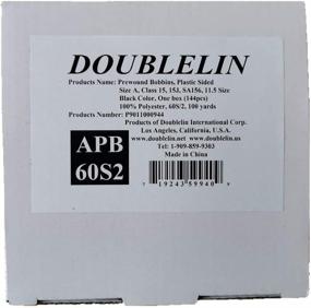 img 3 attached to 🧵 144 Prewound Bobbins Size A for Brother Embroidery Machines | Plastic Sided, Class 15, 15J, SA156 | Black Color, 100% Polyester, 60S/2 100 Yards | Domestic Sewing/Embroidery Machines