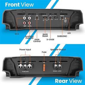 img 2 attached to 🚗 Lanzar Amplifier HTG157: Monoblock Car Audio Amplifier - 3000W | 2 Ohm | MOSFET | RCA Input | Bass Boost | Crossover Network | BLACK