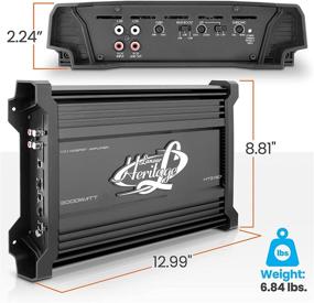 img 3 attached to 🚗 Lanzar Amplifier HTG157: Monoblock Car Audio Amplifier - 3000W | 2 Ohm | MOSFET | RCA Input | Bass Boost | Crossover Network | BLACK