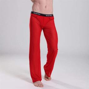 img 3 attached to Men's Sleepwear: Pajama Bottoms with Underwear