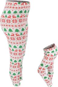 img 3 attached to 🎄 Festive and Fashionable: Baby Winter Christmas Leggings for Girls' Clothing