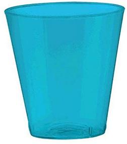 img 1 attached to 🥂 100-Pack of Caribbean Blue Shot Glasses - Perfect Party Supplies for Big Parties