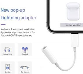 img 1 attached to 🎧 Адаптер для наушников Apple MFi Certified для iPhone 12 - 3 шт. Lightning to 3.5mm AUX аудио стерео разъем для наушников - Совместим с iPhone 12 Pro/11/XS/XR/X 8 7/iPad/iPod - Поддерживает вызовы и управление музыкой.