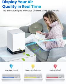 img 2 attached to 🏠 Nicewell H13 Intelligent Wi-Fi Air Cleaner with Smart Air Quality Monitor - HEPA Filter Air Purifier for Home Allergies, Pets, Smoke, Dust, Pollen - Quiet 24dB Air Fresheners with Alexa Control, White